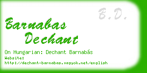 barnabas dechant business card